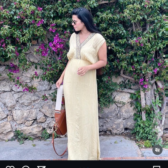 Zara NEW maxi embroidered beaded dress, also perfect for pregnants - Picture 4 of 4